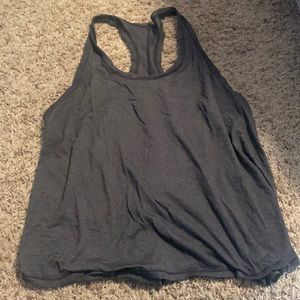 Grey Lulu razor back tank